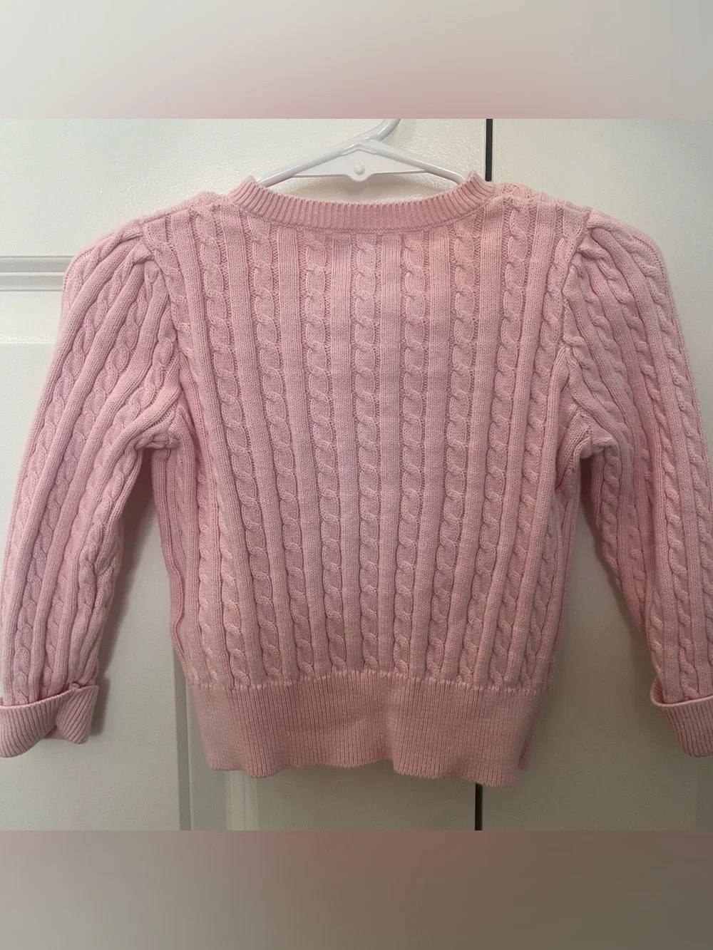 Ralph Lauren Light Pink Cotton Mini Cable Cardigan - 18 Months 🎀